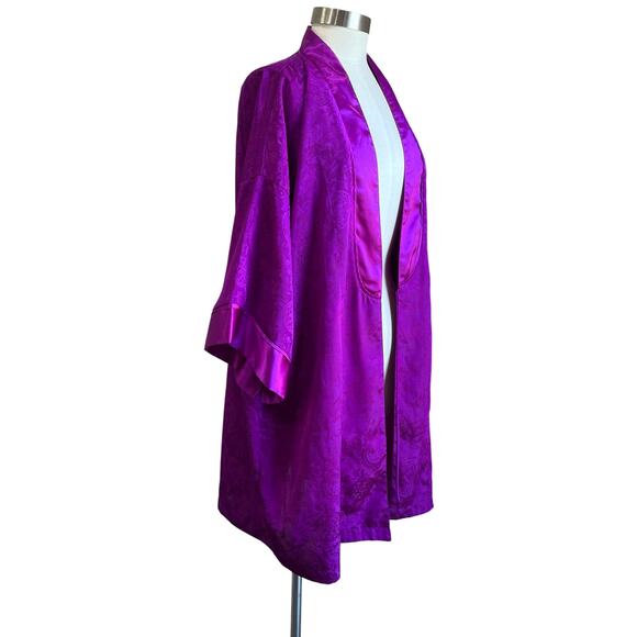Vintage Victoria Secret Gold Label Purple Robe One Size - Picture 3 of 8